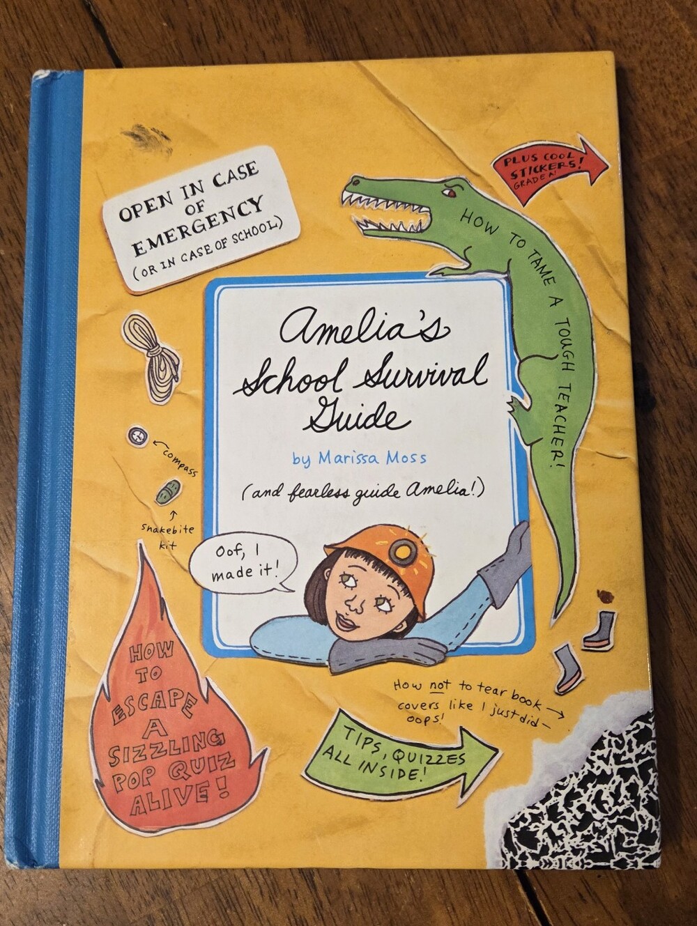 Amelia's School Survival Guide by Marissa Moss Hardcover Notebook Book